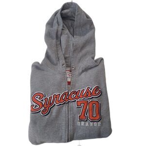 Vintage Syracuse University Zip Hoodie College Sweatshirt